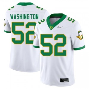 White A'Mauri Washington #52 UO Ducks Jersey | Men High School Football Moisture Wicking Stitched 46295535