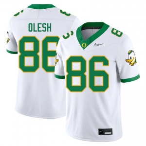 Officially Licensed Andrew Olesh #86 UO White Jersey | Men University Football Embroidery Fan Gear 66109703
