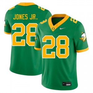 Durable Anthony Jones Jr. #28 Oregon Ducks Green Jersey | Men University Football Stitched Fan Gear 19164386