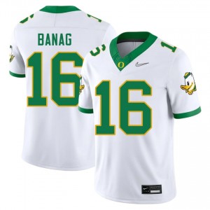 Oregon Ducks Azel Banag #16 White Jersey | Genuine Embroidery NCAA Football Men Apparel 12855208