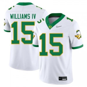 Carl Williams IV #15 Oregon Ducks Jersey | Iconic White College Football Men Embroidery 90228835