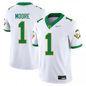 #1 Dakorien Moore UO Ducks White Jersey | Alumni Stitch Men Player Football Gear 83330116