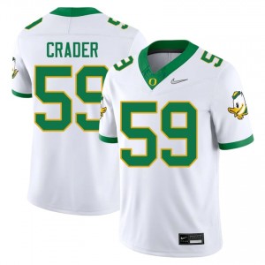 Officially Licensed Fox Crader #59 Oregon Ducks White Jersey | Men University Football Embroidery Fan Gear 24786713