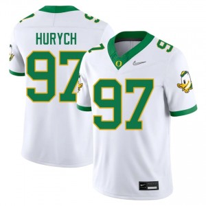 Officially Licensed Gage Hurych #97 UO White Jersey | Men University Football Stitched Fan Gear 72028029