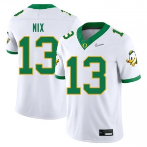 #13 Gavin Nix Oregon Ducks White Jersey | Alumni Stitched Men Player Football Gear 67689313