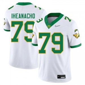 Officially Licensed Immanuel Iheanacho #79 Oregon Ducks White Jersey | Men University Football Embroidery Fan Gear 69873599