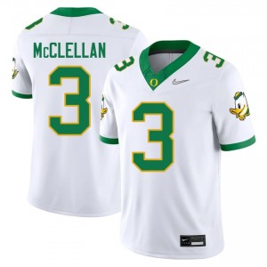 #3 Jeremiah McClellan Oregon Ducks White Jersey | Alumni Embroidery Men Player Football Gear 92782236