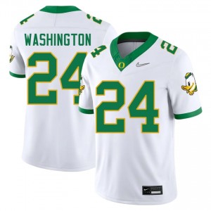 Officially Licensed Jett Washington #24 Oregon Ducks White Jersey | Men University Football Embroidery Fan Gear 24945758