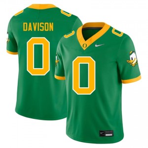 #0 Jordon Davison Oregon Ducks Green Jersey | Classic Stitched Men Player Football Gear 96148350