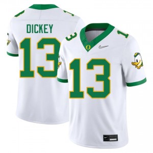 #13 Jurrion Dickey Ducks White Jersey | Authentic Stitched Men Player Football Gear 83829294