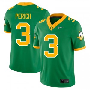 Koi Perich #3 Oregon Jersey | Exclusive Green College Football Men Stitched 36457874