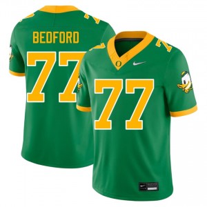 Durable Matthew Bedford #77 Oregon Ducks Green Jersey | Men University Football Stitched Fan Gear 68832493