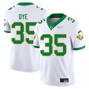 White Troy Dye #35 Oregon Jersey | Men High School Football Moisture Wicking Embroidery 14814156