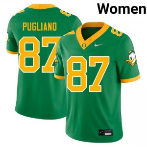 Top-Tier A.J. Pugliano #87 UO Green Jersey | Women University Football Stitched Fan Gear 47290732
