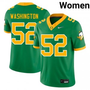 Green A'Mauri Washington #52 Oregon Ducks Jersey | Women High School Football Limited Embroidery 35671495