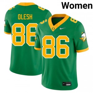 #86 Andrew Olesh Ducks Green Jersey | Elite Embroidery Women Player Football Gear 49133172