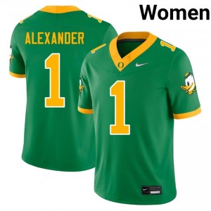 #1 Bear Alexander Ducks Green Jersey | Elite Embroidery Women Player Football Gear 44790280