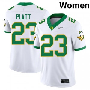 Officially Licensed Brayden Platt #23 Oregon White Jersey | Women University Football Stitch Fan Gear 47070279