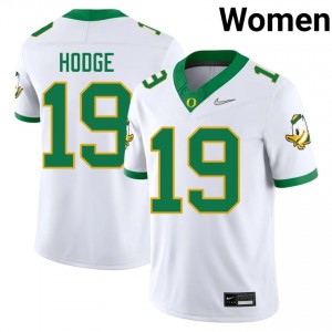 Elite Thread Braylon Hodge #19 Ducks White Jersey | Women University Football Stitch Fan Gear 95229319