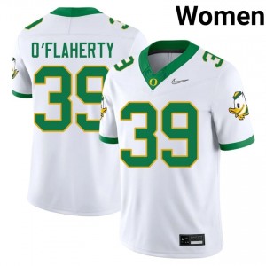Cormac O'Flaherty #39 UO Jersey | Iconic White College Football Women Stitch 37673177