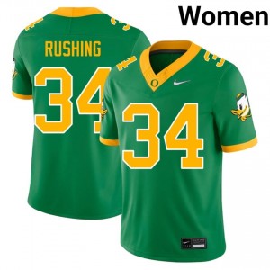 Green Cruz Rushing #34 Ducks Jersey | Women High School Football Fresh Swen 37739975