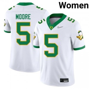 Officially Licensed Dante Moore #5 UO White Jersey | Women University Football Embroidery Fan Gear 25802450