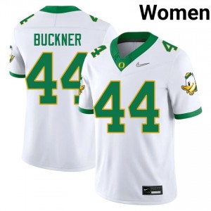 Elite Thread DeForest Buckner #44 Oregon Ducks White Jersey | Women University Football Stitch Fan Gear 20872574