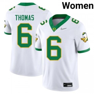 Officially Licensed De'Anthony Thomas #6 Oregon Ducks White Jersey | Women University Football Stitch Fan Gear 31586763