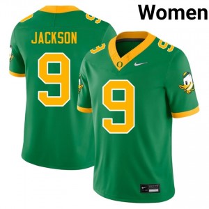Top-Tier Devon Jackson #9 Ducks Green Jersey | Women University Football Embroidery Fan Gear 51168718