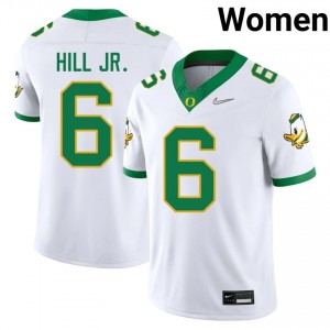 Dierre Hill Jr. #6 Ducks Jersey | Gameday White College Football Women Stitch 66388882