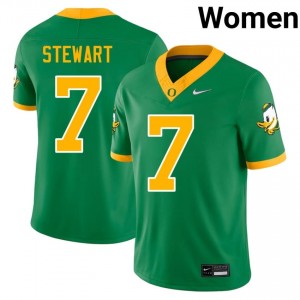 Oregon Evan Stewart #7 Green Jersey | Essential Swen NCAA Football Women Apparel 64149493