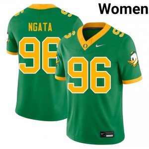 Top-Tier Haloti Ngata #96 Oregon Ducks Green Jersey | Women University Football Embroidery Fan Gear 30450398