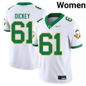 JaJuan Dickey #61 Oregon Jersey | Gameday White College Football Women Embroidery 40427977