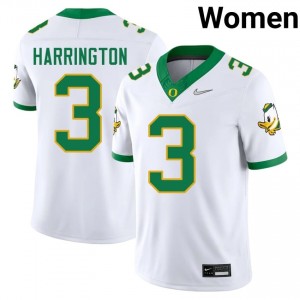 Officially Licensed Joey Harrington #3 UO White Jersey | Women University Football Stitch Fan Gear 91951229