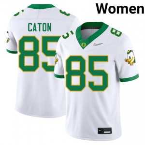 #85 Kade Caton UO White Jersey | Alumni Embroidery Women Player Football Gear 41239291