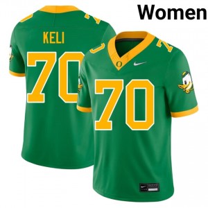 #70 Koloi Keli Oregon Ducks Green Jersey | Classic Embroidery Women Player Football Gear 90134339