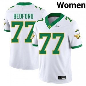 #77 Matthew Bedford Ducks White Jersey | Authentic Stitched Women Player Football Gear 97432775