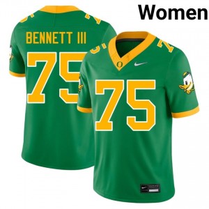 Michael Bennett III #75 Ducks Jersey | Exclusive Green College Football Women Embroidery 35802967