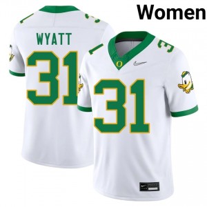 Nasir Wyatt #31 UO Jersey | Iconic White College Football Women Stitch 43050636