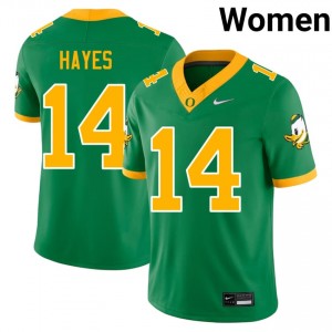 Top-Tier Ryder Hayes #14 Oregon Green Jersey | Women University Football Embroidery Fan Gear 56516373