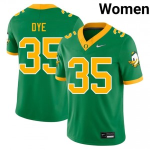 Oregon Ducks Troy Dye #35 Green Jersey | Essential Embroidery NCAA Football Women Apparel 45722466