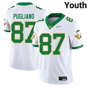 #87 A.J. Pugliano Oregon White Jersey | Alumni Stitched Youth Player Football Gear 94679810