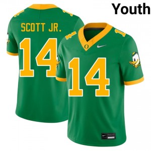 Green Aaron Scott Jr. #14 Oregon Ducks Jersey | Youth High School Football Limited Swen 42297320