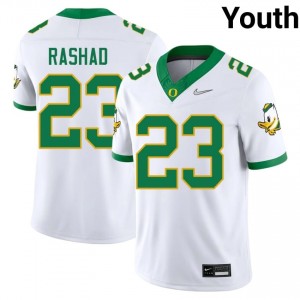 Elite Thread Ahmad Rashad #23 UO Ducks White Jersey | Youth University Football Stitched Fan Gear 83188154
