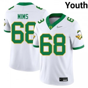 Officially Licensed Auston Mims #68 UO White Jersey | Youth University Football Stitch Fan Gear 40233567