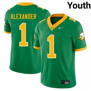 Ducks Bear Alexander #1 Green Jersey | Essential Stitched NCAA Football Youth Apparel 85790890