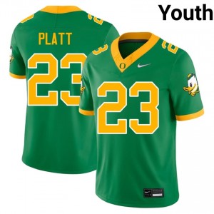 Durable Brayden Platt #23 UO Green Jersey | Youth University Football Stitched Fan Gear 50154129