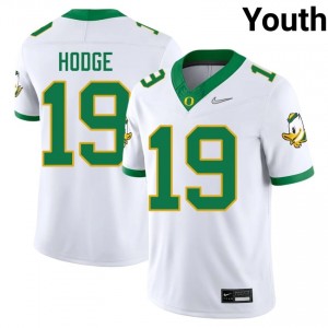 Ducks Braylon Hodge #19 White Jersey | Pro Cut Stitched NCAA Football Youth Apparel 90469772