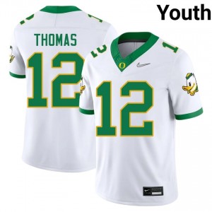 Brock Thomas #12 Oregon Jersey | Iconic White College Football Youth Stitched 59321138