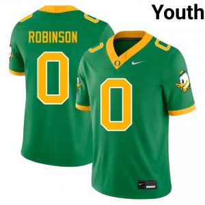 Top-Tier D'Antre Robinson #0 UO Ducks Green Jersey | Youth University Football Swen Fan Gear 48323616